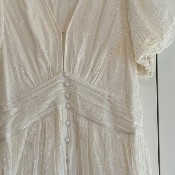 RARE Anthropologie “Katerina” Button-Front Dress in Ivory - Picture 3 of 6